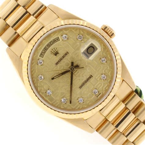 rolex 18k yellow gold president|rolex 18kt president 36mm watch.